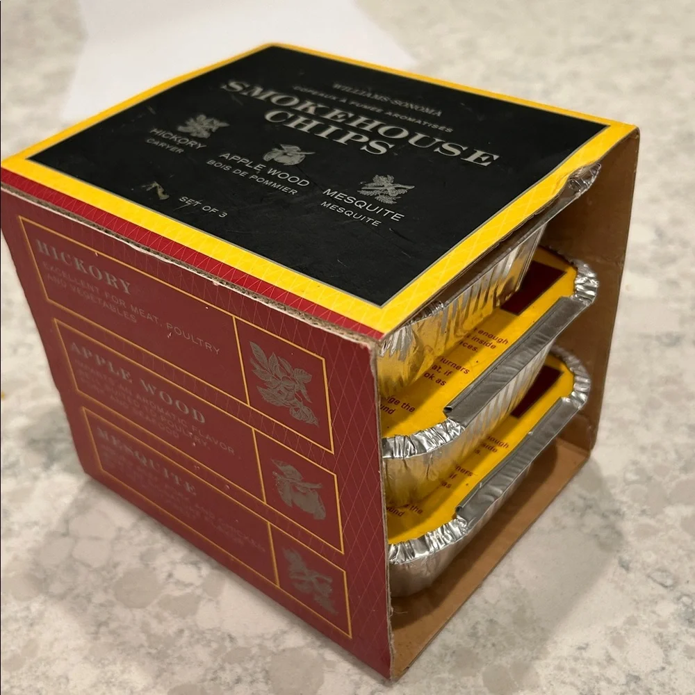 NWT - WILLIAMS-SONOMA Smokehouse Grill Chips - Set of 3